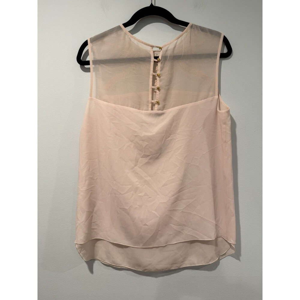 Cooper & Ella Top Womens Medium Light Pink Floral Embroidered Coquette Work Twee - Picture 2 of 5